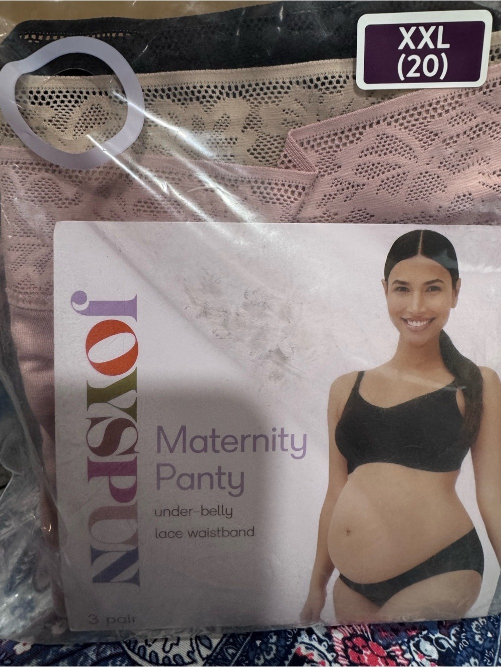 Joyspun Maternity Panty 3-Pack - Black,Nude,Pink NWT - Picture 7 of 8